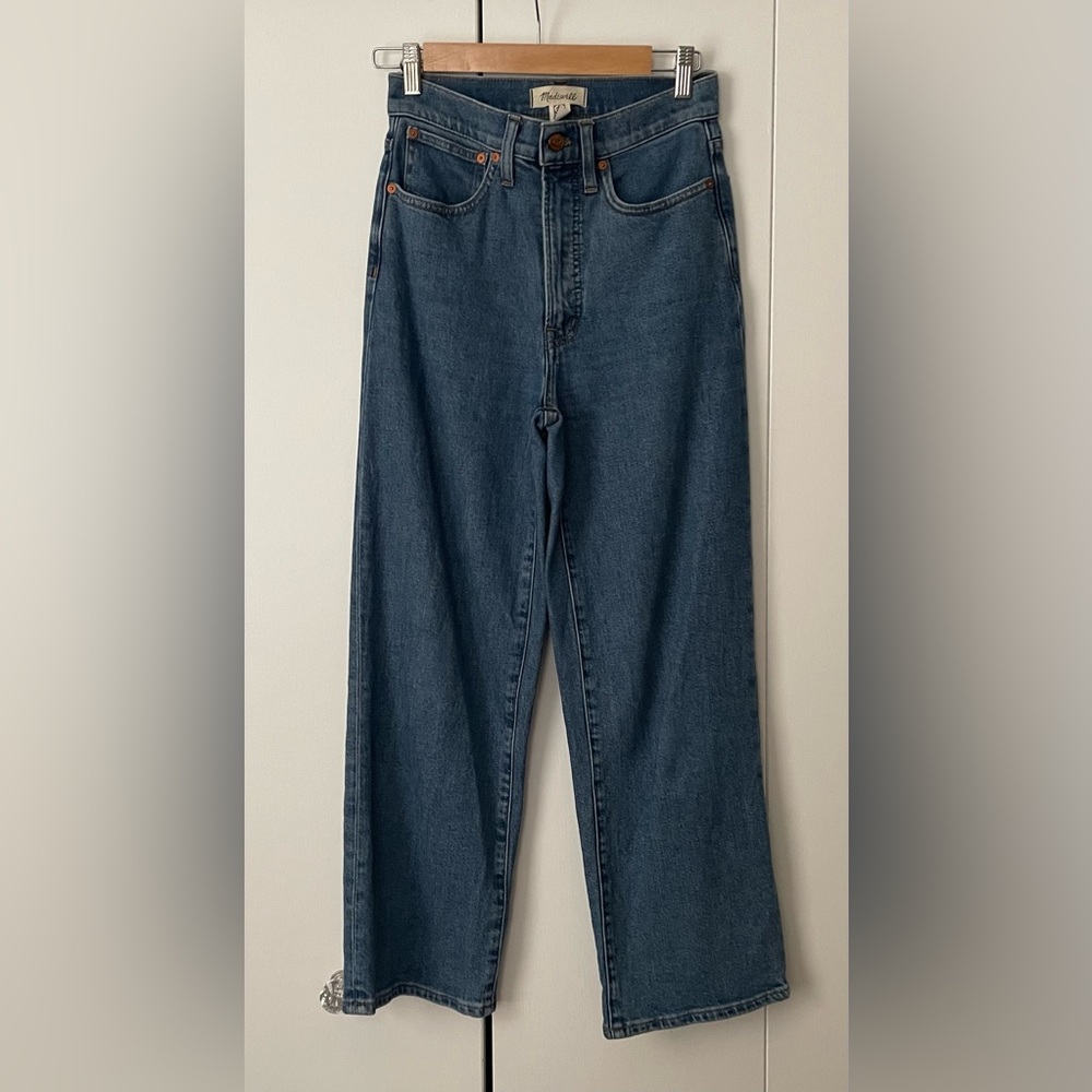 Madewell Perfect Vintage Wide Leg Crop Jean in Montclare Wash TENCEL edition